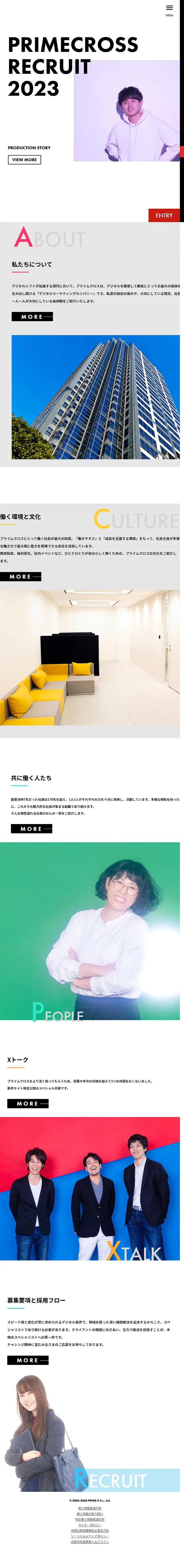 New Graduate Recruitment Website LP design (Recruitment and Hiring / White-based / Simple) Mobile version