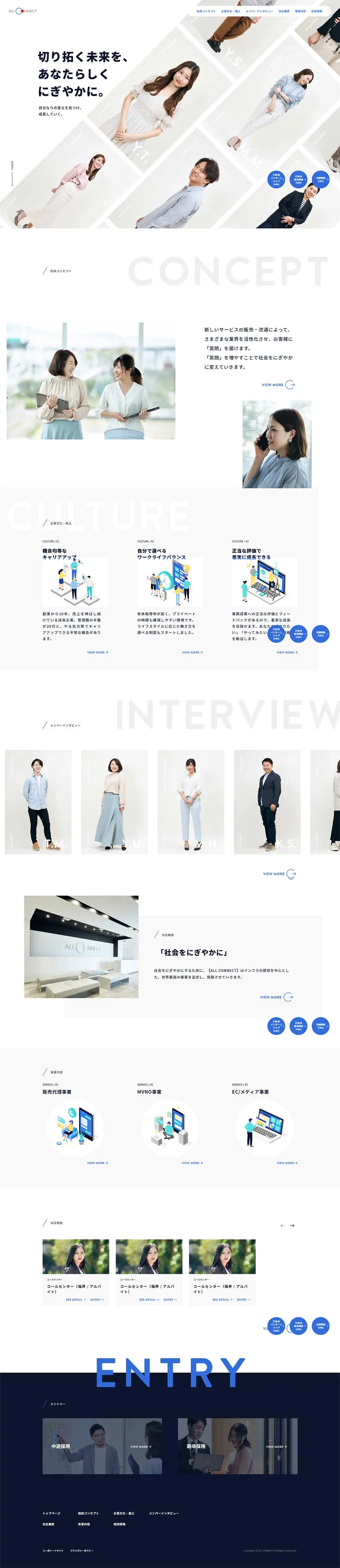 Careers LP design (Recruitment and Hiring / Shades of blue / Simple) PC version
