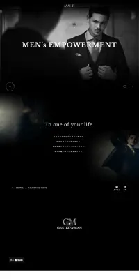 GENTLE・A・MANのLPデザイン（美容・スキンケア・香水／ブラック系／かわいい系）PC版