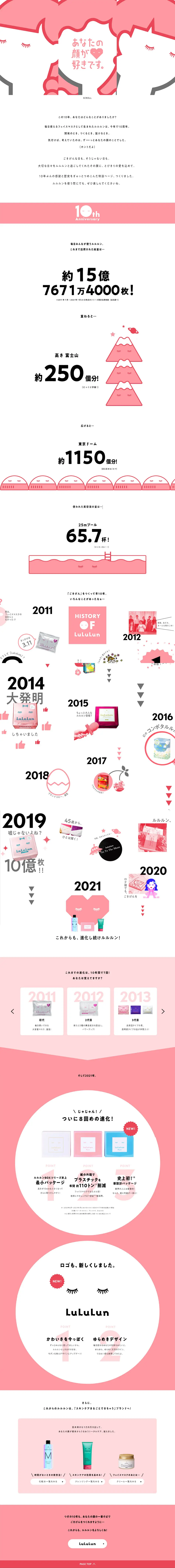 10thAnniversary LP design (Skincare, Bodycare, Haircare / Pink shades / Cute style) PC version