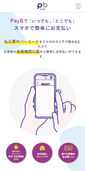 PayB LP design (Services, Insurance, and Finance / Purples / Simple) Mobile version