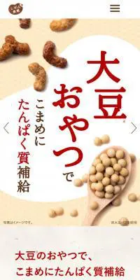 しぜん食感のLPデザイン（スイーツ・スナック菓子／ベージュ系／ナチュラル系）スマホ版