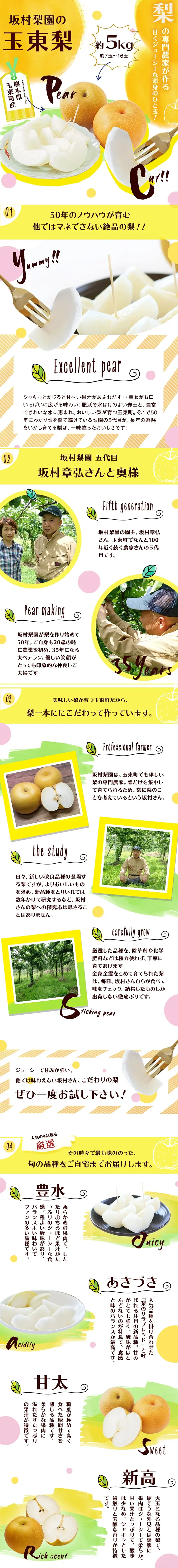 Gyokuto Pear LP design (food / yellow / Natural style) PC version