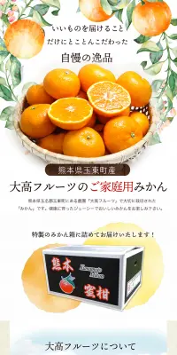 大高フルーツのご家庭用みかんのLPデザイン（食品／ホワイト系／ナチュラル系）PC版