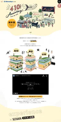 松坂屋周年祭のLPデザイン（サービス・保険・金融／カラフル系／かわいい系）PC版