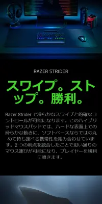 StriderのLPデザイン（パソコン・周辺機器／ブラック系／かっこいい系）スマホ版