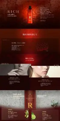 ルルルンプレシャス ローション リッチのLPデザイン（コスメ・化粧品・コンタクトレンズ／レッド系／キレイ系）PC版