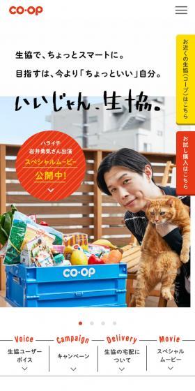 Co-op, that's good! LP design (Businesses, companies, stores / Orange tones / Cute style) Mobile version