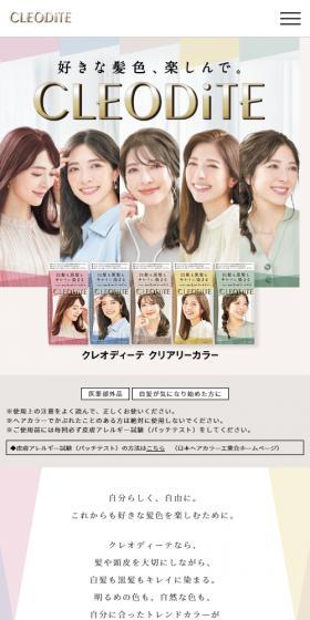 Cleodite Clearly Color (for gray hair) LP design (Skincare, Bodycare, Haircare / Beige tones / Refined style) Mobile version