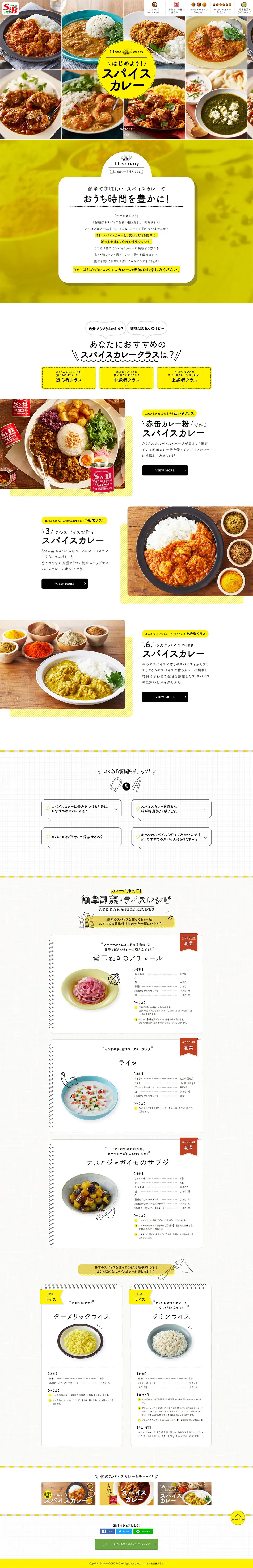 スパイスカレーのLPデザイン（レトルト・インスタント／ホワイト系／ナチュラル系）PC版