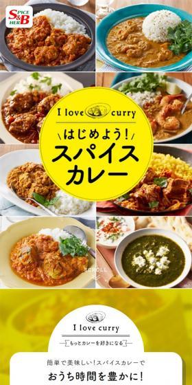 Spice Curry LP design (Retort / Instant / White-based / Natural style) Mobile version