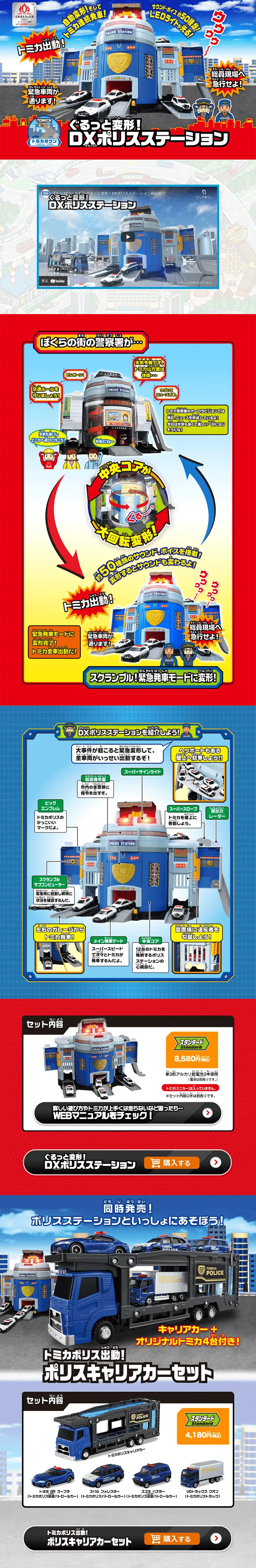 Transforms All Around! DX Police Station LP design (Toys, Hobbies & Figures / Red tones / Lively type) PC version