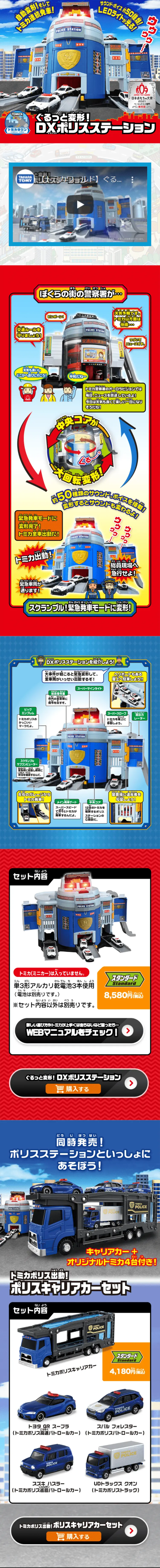 Transforms All Around! DX Police Station LP design (Toys, Hobbies & Figures / Red tones / Lively type) Mobile version