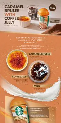 キャラメルブリュレ with コーヒージェリーのLPデザイン（水・ソフトドリンク／オレンジ系／ナチュラル系）PC版