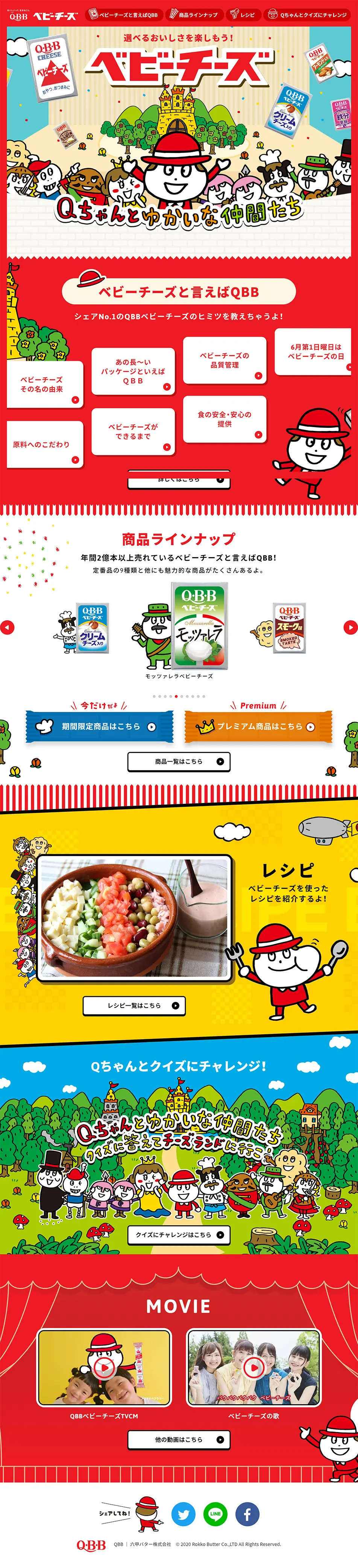 ベビーチーズのLPデザイン（チーズ・ヨーグルト・乳製品／レッド系／にぎやか系）PC版