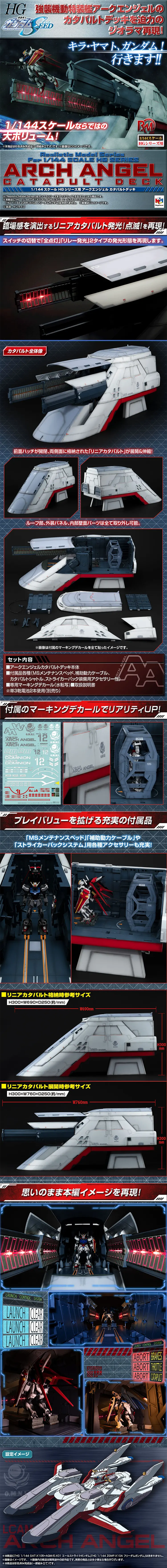 １/144 HGシリーズ用 アークエンジェルカタパルトデッキのLPデザイン（玩具・ホビー・フィギュア／ブラック系／かっこいい系）PC版