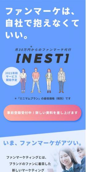 NEST LP design (Design, Apps, Systems / Shades of blue / Simple) Mobile version