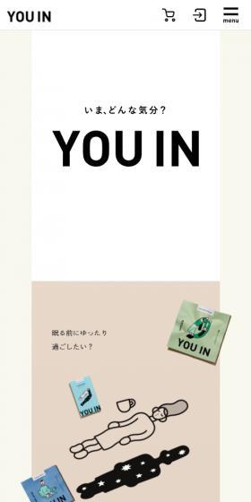 YOUIN LP design (Green Tea, Black Tea, and Coffee / Beige tones / Simple) Mobile version