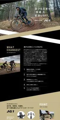 BESV JG1のLPデザイン（自転車車体・自転車用品／ブラック系／かっこいい系）PC版