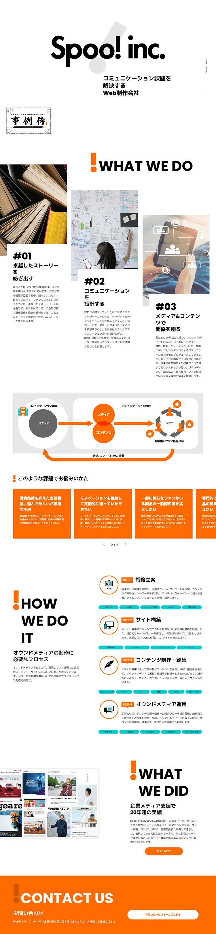 スプーのLPデザイン（企業・会社・お店／ホワイト系／シンプル系）PC版