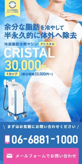 CRISTAL LP design (Dieting and weight loss / Shades of blue / Trust and Safety) Mobile version
