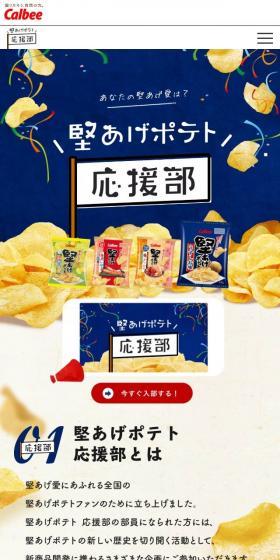 KATAAGE Potato Fan Club LP design (Events, Campaigns, Experiences / Shades of blue / Lively type) Mobile version