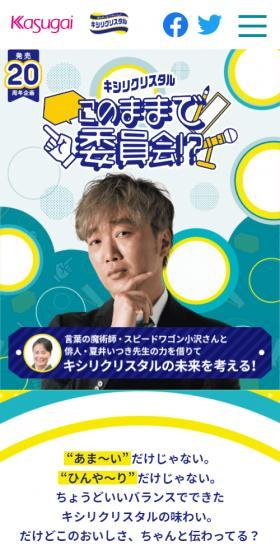 キシリクリスタルこのままで委員会のLPデザイン(スナック・ガム・あめ・グミ/グリーン系/かわいい系)スマホ版