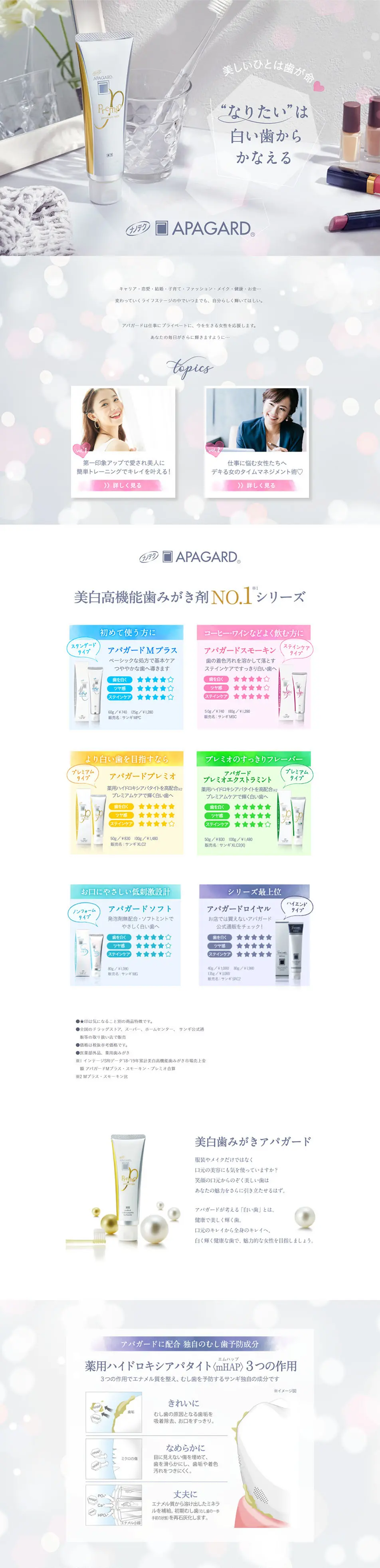 ナノテクAPAGARDのLPデザイン（キッチン・バス用品／ホワイト系／清潔系）PC版