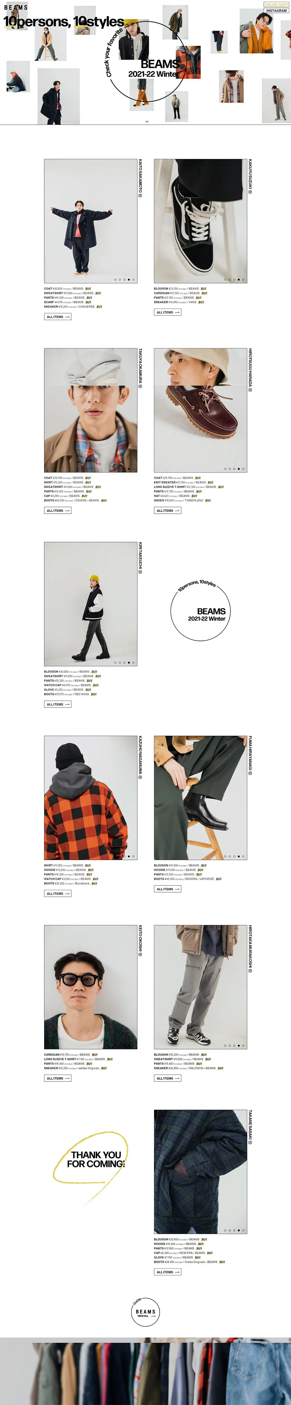 10 persons, 10 styles LP design (Women's fashion / White-based / Simple) PC version