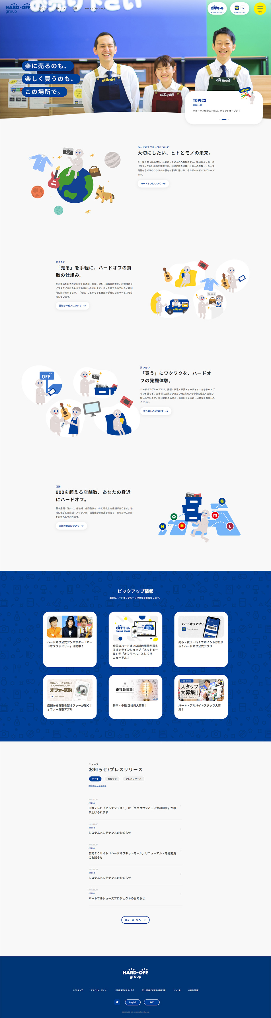 Hardoff Corporation Co., Ltd. LP design (Businesses, companies, stores / Shades of blue / Manga)