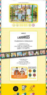 LAUGHREESのLPデザイン（レディースファッション／イエロー系）PC版