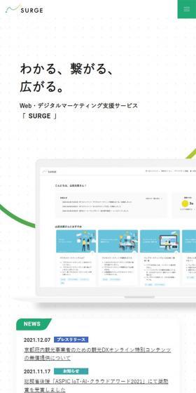 SURGE LP design (Design, Apps, Systems / Green tones / Trust and Safety) Mobile version
