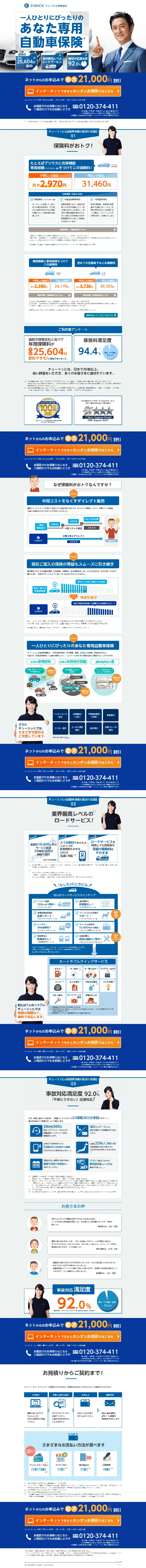 Zurich Super Auto Insurance LP design (Insurance, Finance, Credit / Shades of blue / Trust and Safety) PC version