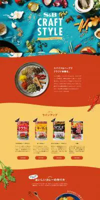 S&B CRAFT STYLEのLPデザイン（レトルト・インスタント／オレンジ系／にぎやか系）PC版