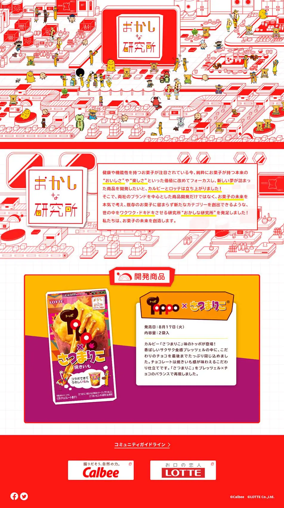 Toppo x Satsumariko LP design (Snack foods, gum, and candy / Red tones / Lively type) PC version
