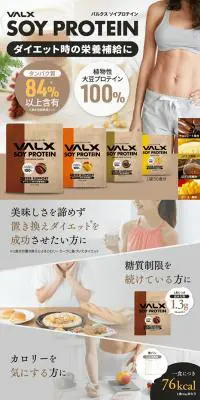VALX ソイプロテインのLPデザイン（ダイエットサプリ・ダイエット飲料／ブラウン系／健康・癒し系）PC版