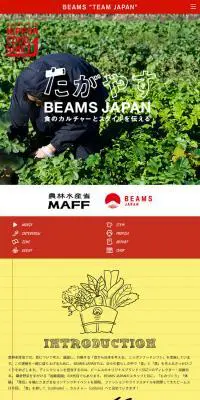 たがやすBEAMS JAPANのLPデザイン（企業・会社・お店／カラフル系／アート・芸術系）スマホ版