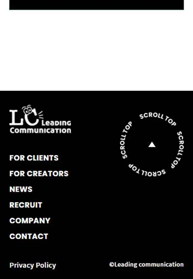 Leadingcommunication Co., Ltd. (Rīdingukomyunikēshon) LP design (Businesses, companies, stores / yellow / Refreshing type) Mobile version