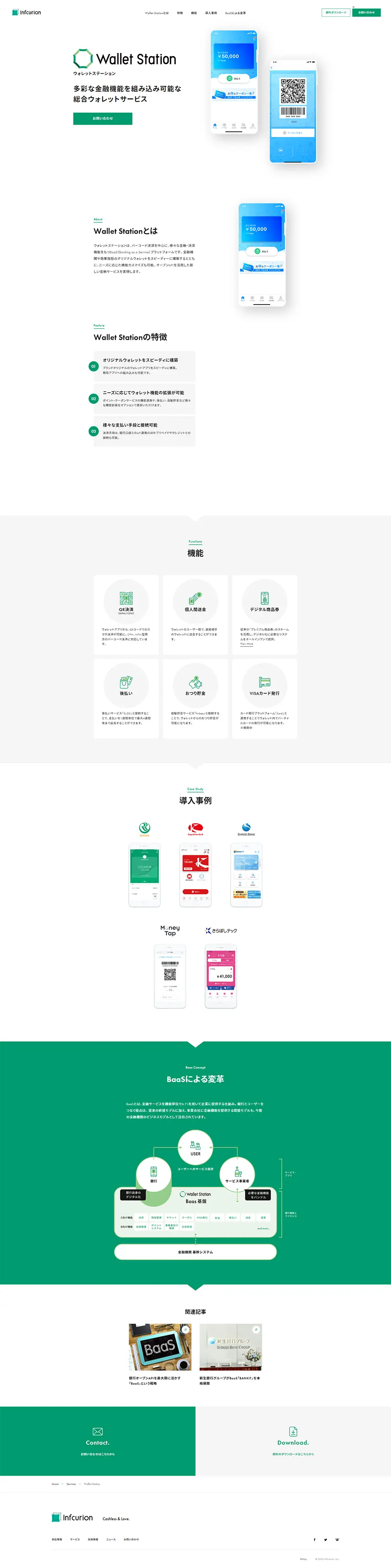 WalletStation LP design (Design, Apps, Systems / Green tones / Cool style) PC version