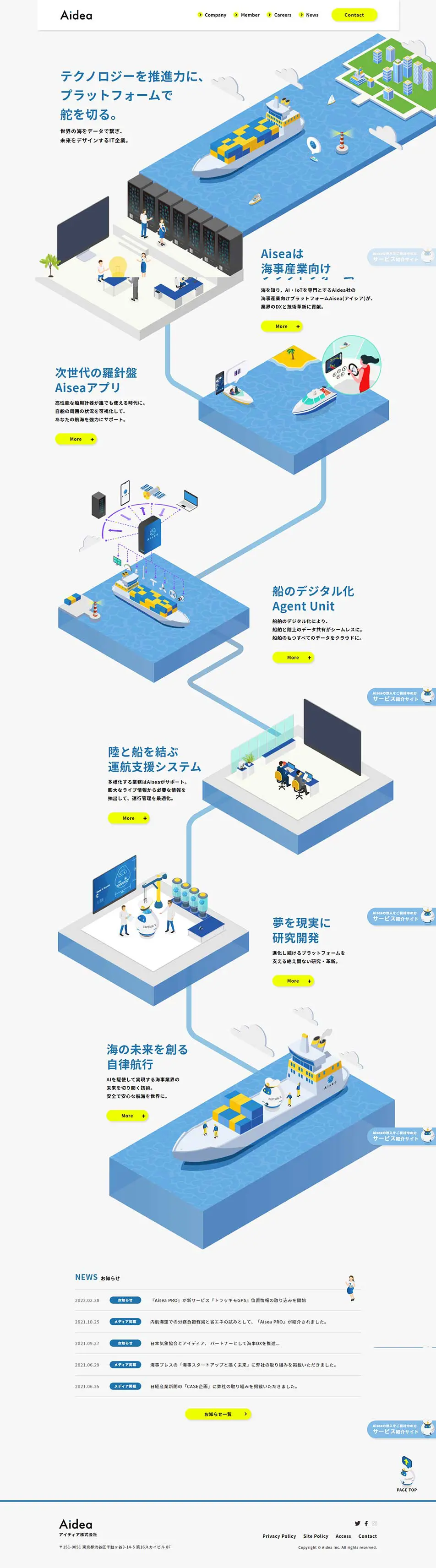 Aidea LP design (Rental, Contracting, and Outsourcing / yellow / Manga) PC version