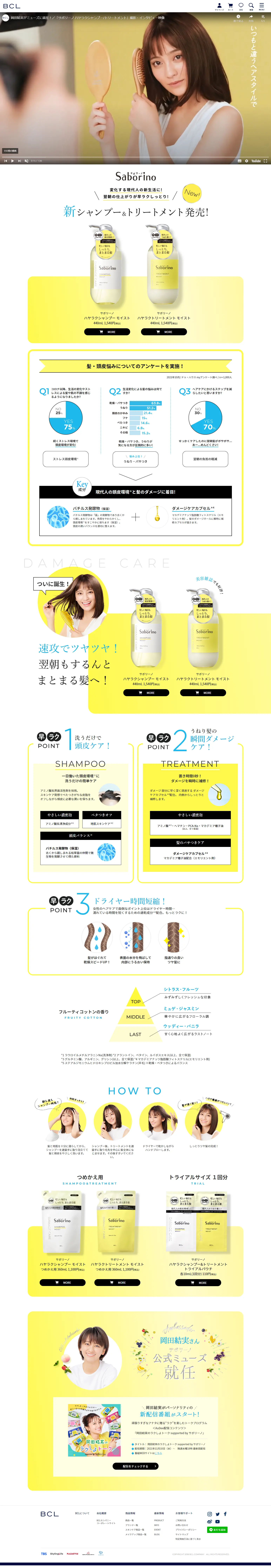 Saborino Hair Care Series LP design (Skincare, Bodycare, Haircare / yellow / Cute style) PC version