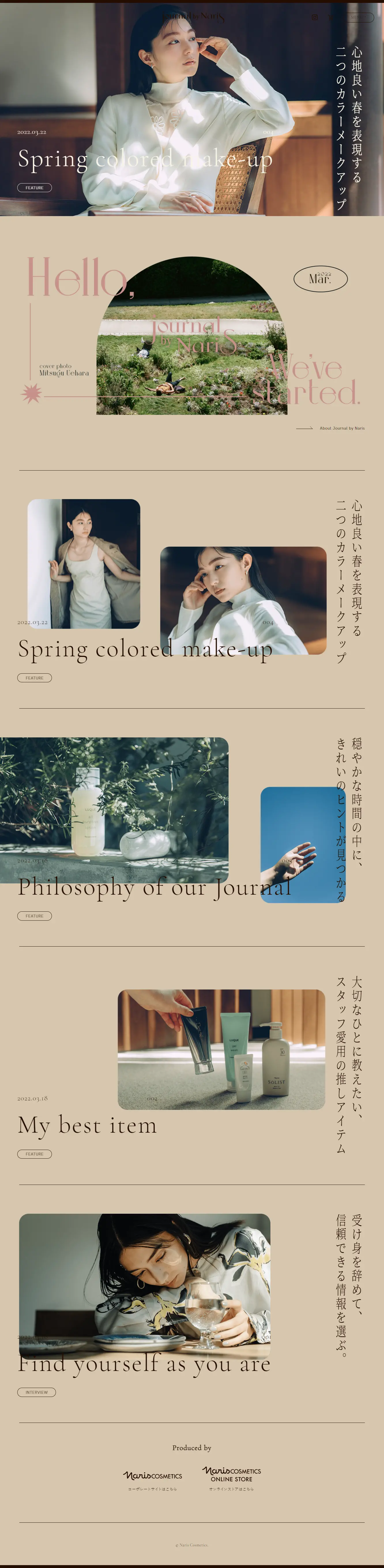 JournalbyNaris LP design (Cosmetics, makeup, and contact lenses / Beige tones / Arts) PC version