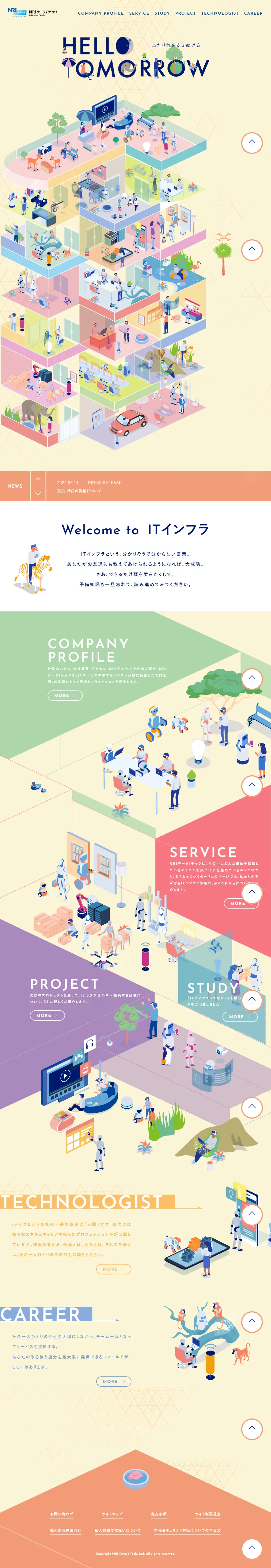 NRIデータiテック株式会社のLPデザイン（企業・会社・お店／カラフル系／マンガ・イラスト系）PC版