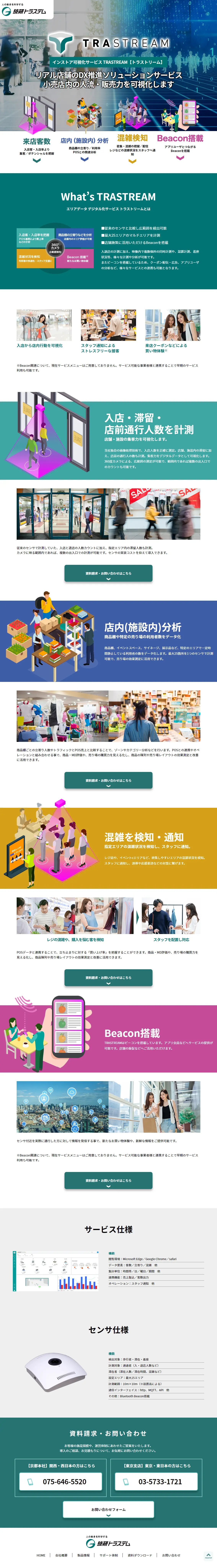 In-store Visualization Service TRASTREAM LP design (Businesses, companies, stores / Green tones / Cute style) PC version