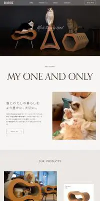 MOCK things by handのLPデザイン（ペットフード ・ ペット用品／ベージュ系／シンプル系）PC版