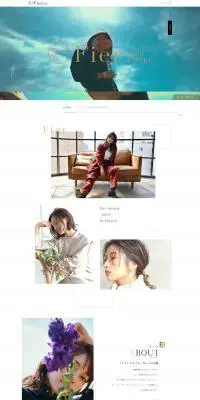 美容院のLPデザイン（企業・会社・お店／ホワイト系／シンプル系）PC版