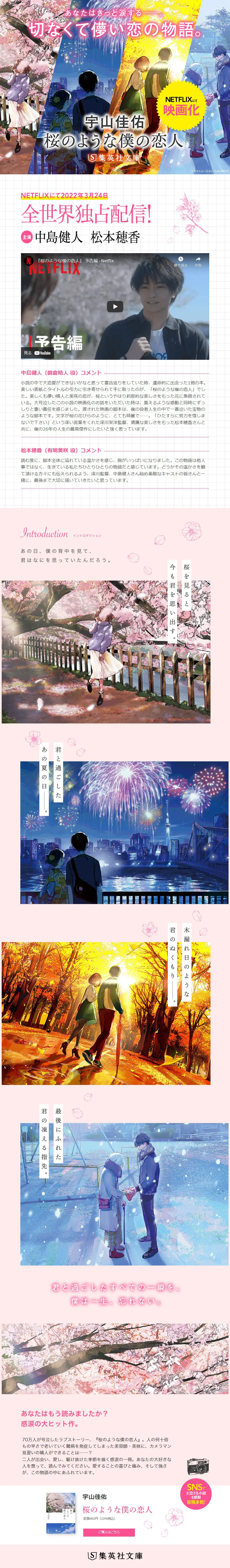 桜のような僕の恋人のLPデザイン（本・雑誌・コミック／ピンク系／アート・芸術系）PC版