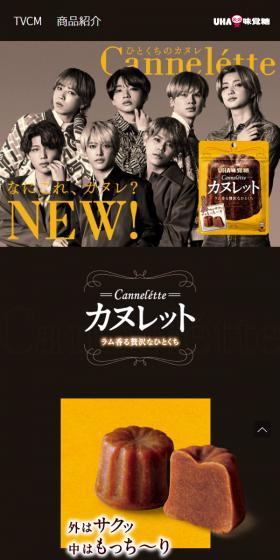 CannelétteのLPデザイン（スナック・ガム・あめ・グミ／ブラウン系／かっこいい系）スマホ版