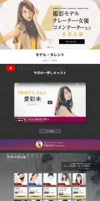 TRINITYのLPデザイン（レンタル・代行・アウトソース／グレー系／信頼・安心系）PC版