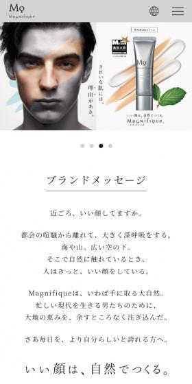 Magnifique LP design (Cosmetics, makeup, and contact lenses / Shades of grey / Simple) Mobile version